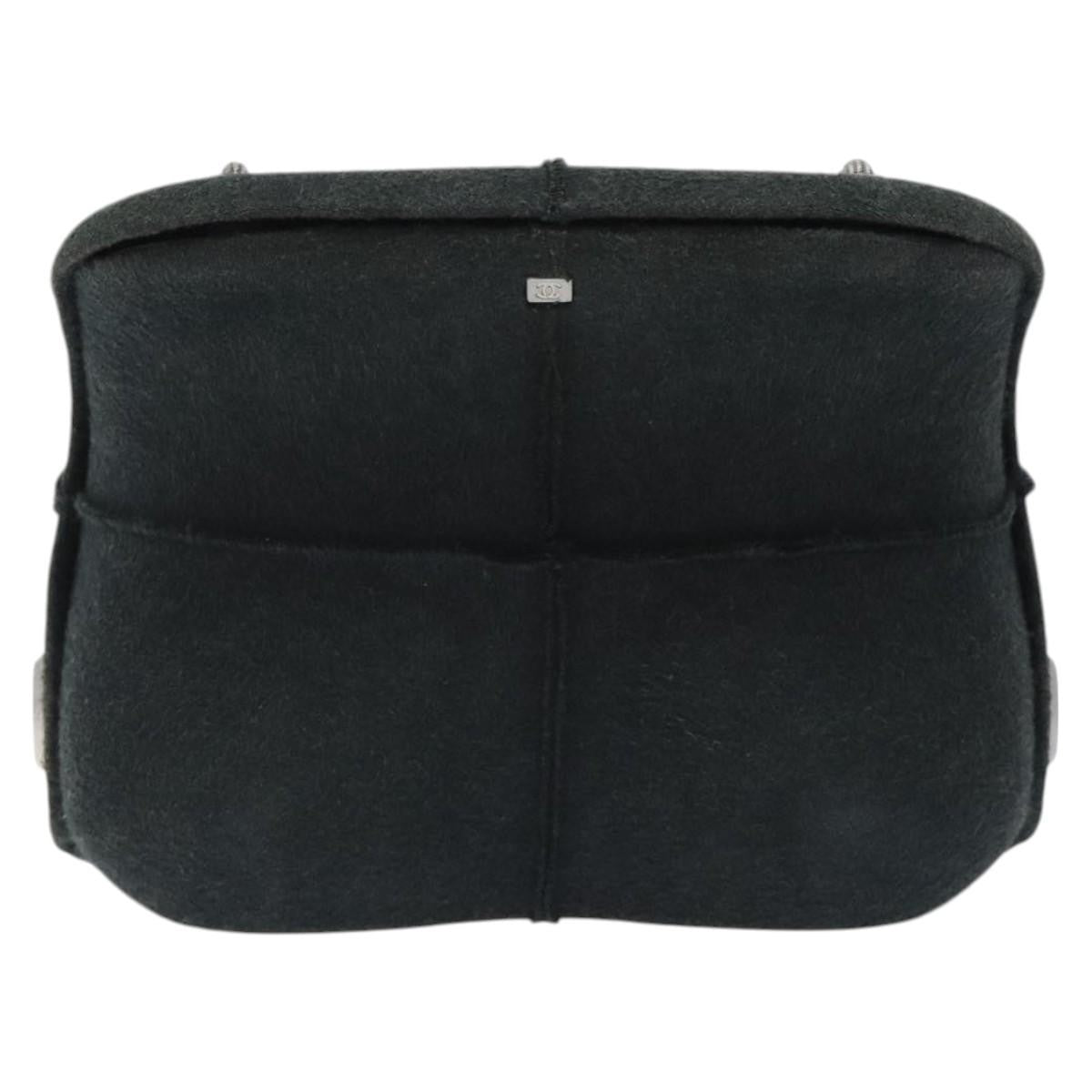 Chanel Millennium Shoulder Bag Felt, GRAY, SYNTHETIC, Shoulder bag