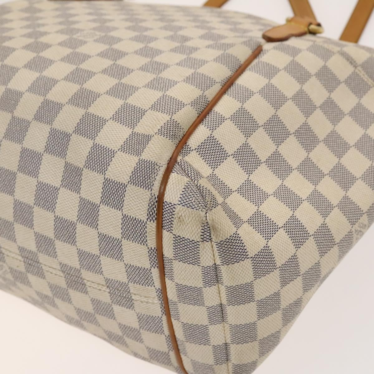Louis Vuitton Totally Handbag Damier azur, WHITE, CANVAS, Tote bag