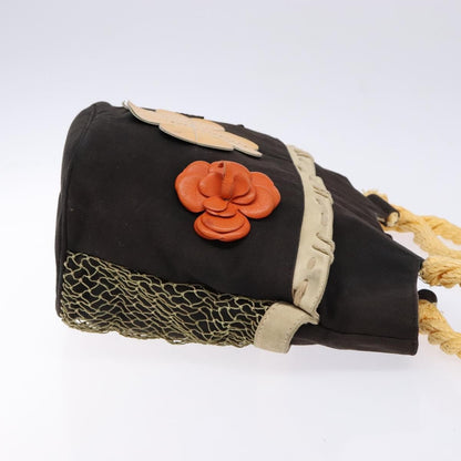 Chanel Camellia Flower Tote Canvas, BLACK, CANVAS, Tote bag