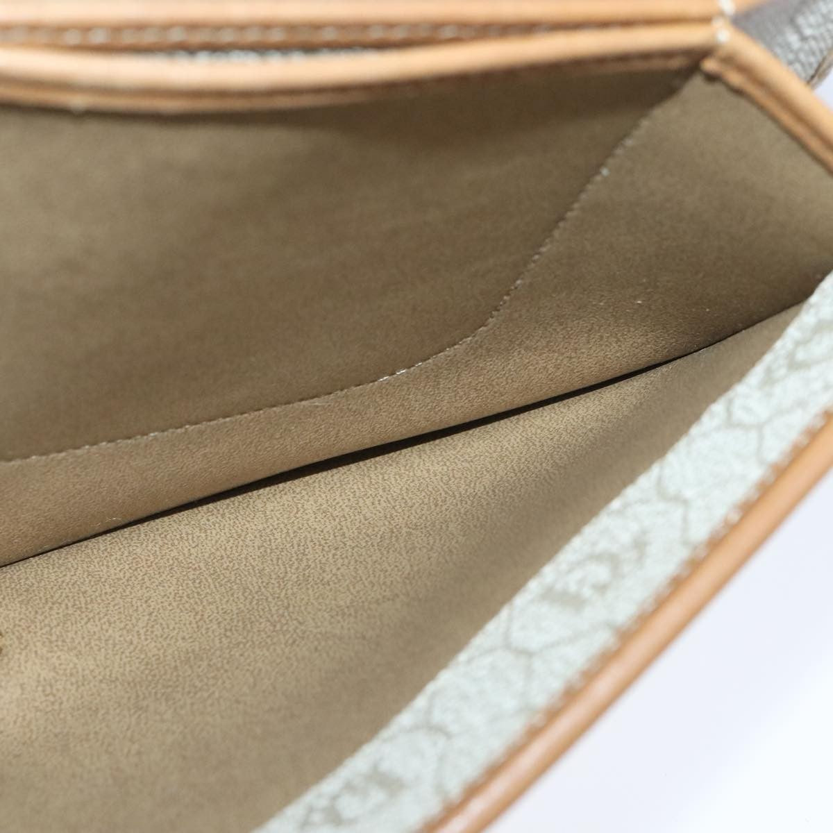 Christian Dior Vintage Honeycomb chain Canvas, BEIGE, CANVAS, Handbag