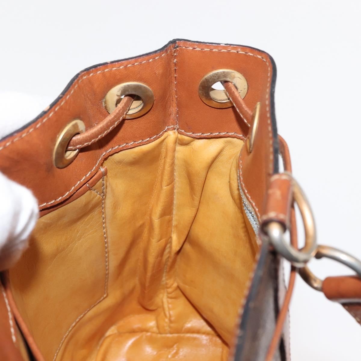 Celine Vintage Macadam Shoulder Bag Canvas, BROWN, PVC, Shoulder bag