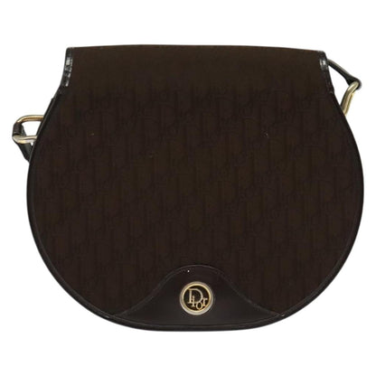 Christian Dior Vintage Trotter Flap Shoulder Bag Canvas, BROWN, CANVAS, Shoulder bag