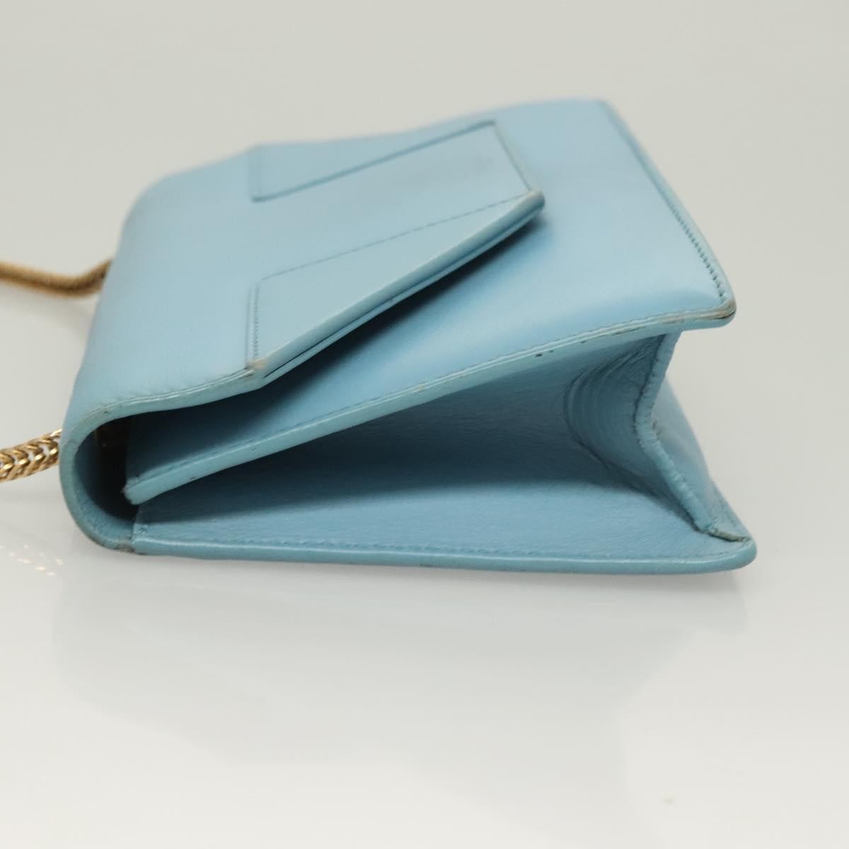 Saint Laurent Betty Bag Leather, BLUE, LEATHER, Shoulder bag