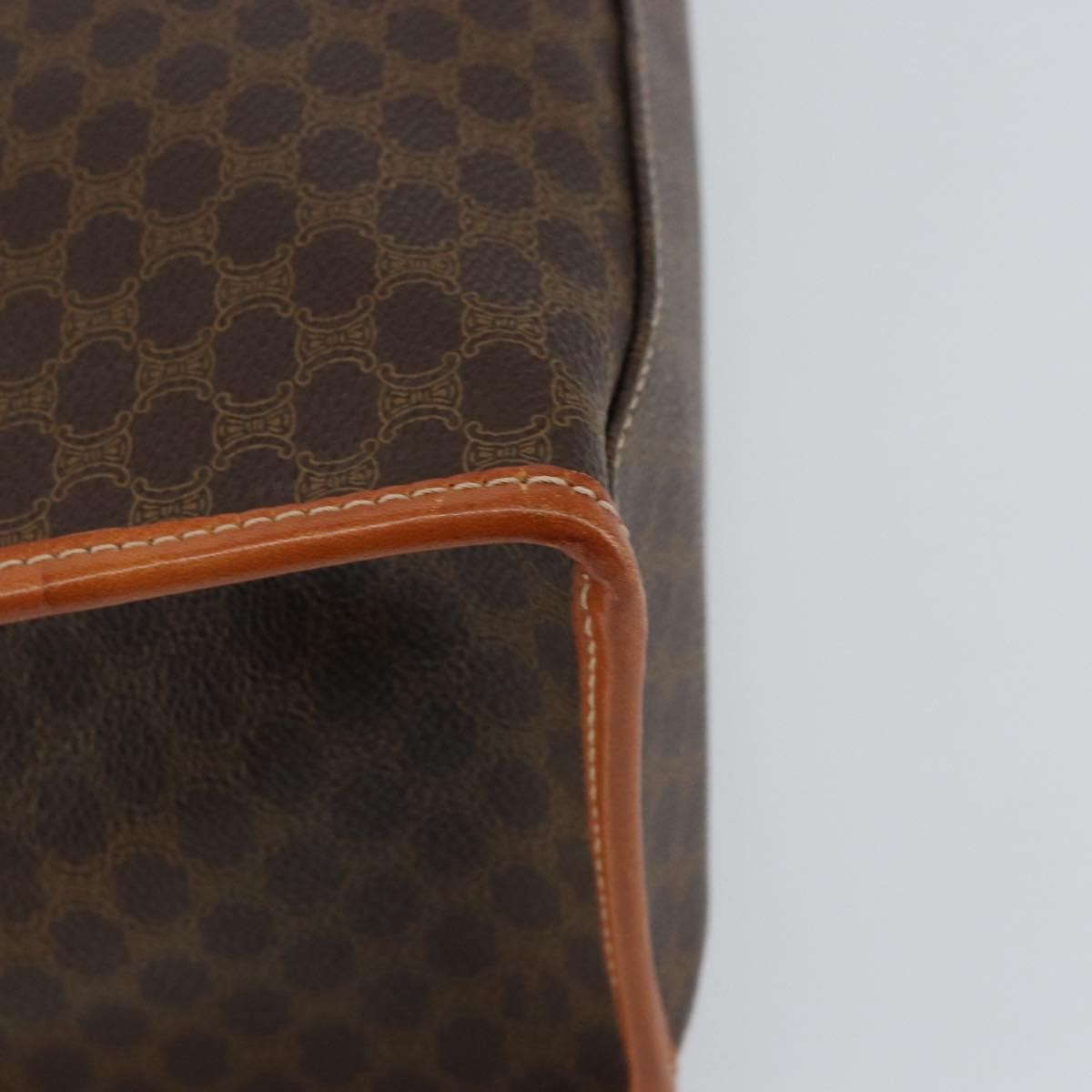 Celine Vintage Macadam Tote bag Canvas and Leather, BROWN, CANVAS, Tote bag