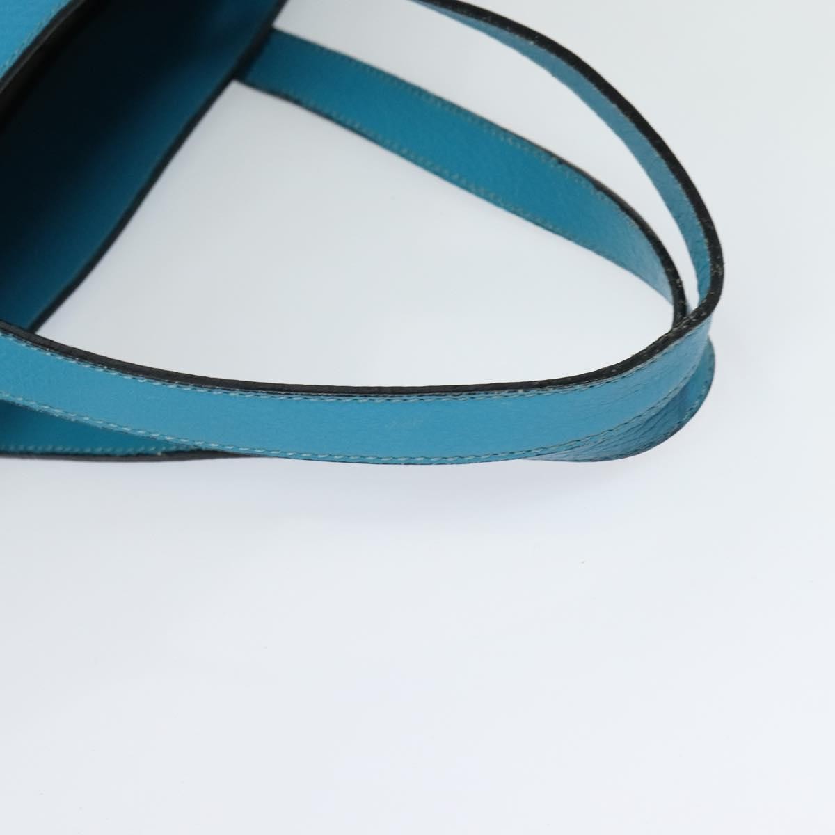 Burberry Tote Leather, BLUE, LEATHER, Tote bag