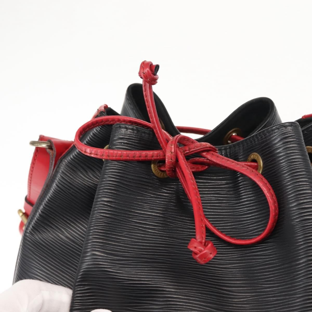 Louis Vuitton Bicolor Noe Handbag Epi Leather, BLACK, LEATHER, Handbag