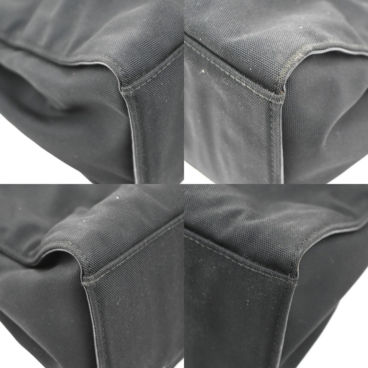 Gucci Vintage Bamboo Handle Tote Nylon, BLACK, NYLON, Tote bag