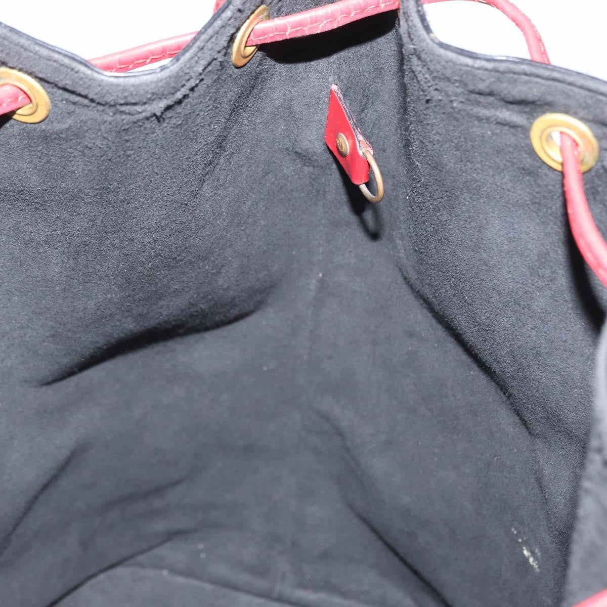 Louis Vuitton Bicolor Noe Handbag Epi Leather, BLACK, LEATHER, Shoulder bag