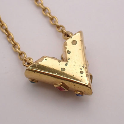 Louis Vuitton Essential V Necklace Metal, GOLD, GOLD_PLATED, Necklace