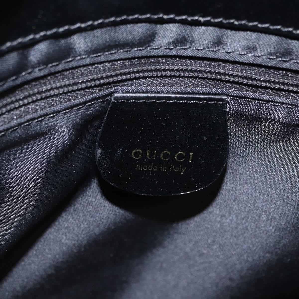 Gucci Vintage Handbag Leather, BLACK, LEATHER, Handbag