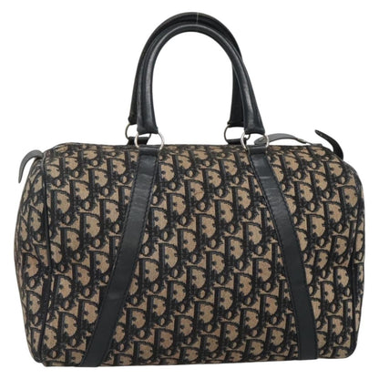 Christian Dior Bowling Bag Oblique Canvas, NAVY, CANVAS, Handbag