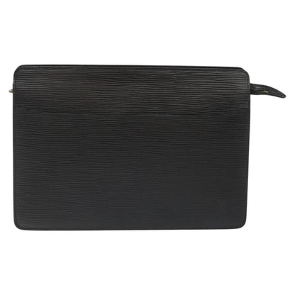 Louis Vuitton Pochette Homme Epi Leather, BLACK, LEATHER, Clutche & pouche