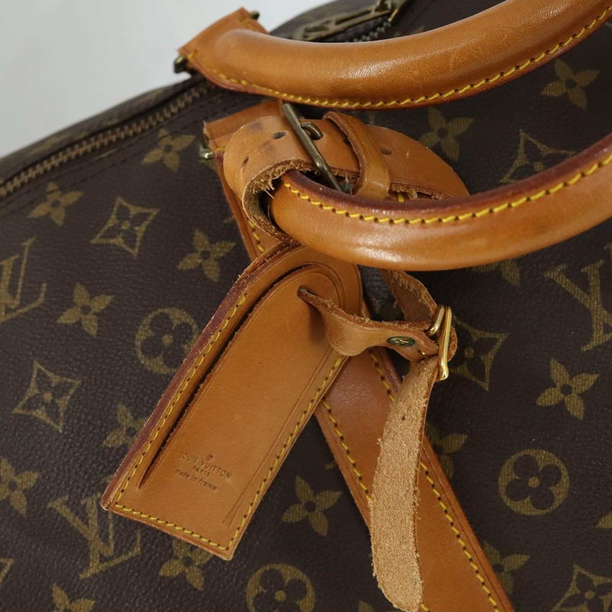 Louis Vuitton Keepall Bandouliere Bag Monogram Canvas, BROWN, CANVAS, Travel bag