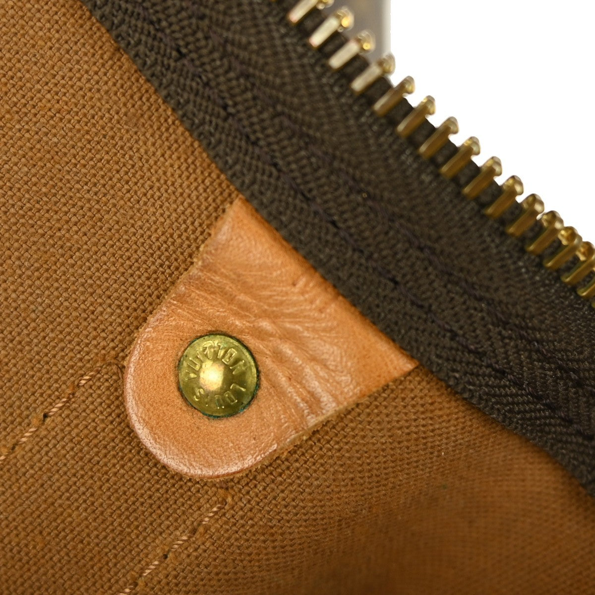 Louis Vuitton Keepall Bag Monogram Canvas, BROWN, CANVAS, LEATHER, Travel bag