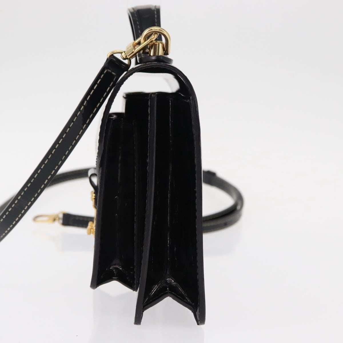 Louis Vuitton Monceau Handbag Vernis, BLACK, PATENT_LEATHER, Handbag