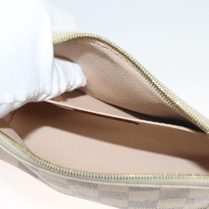 Louis Vuitton Cosmetic Pouch Damier, WHITE, CANVAS, Toiletry Case