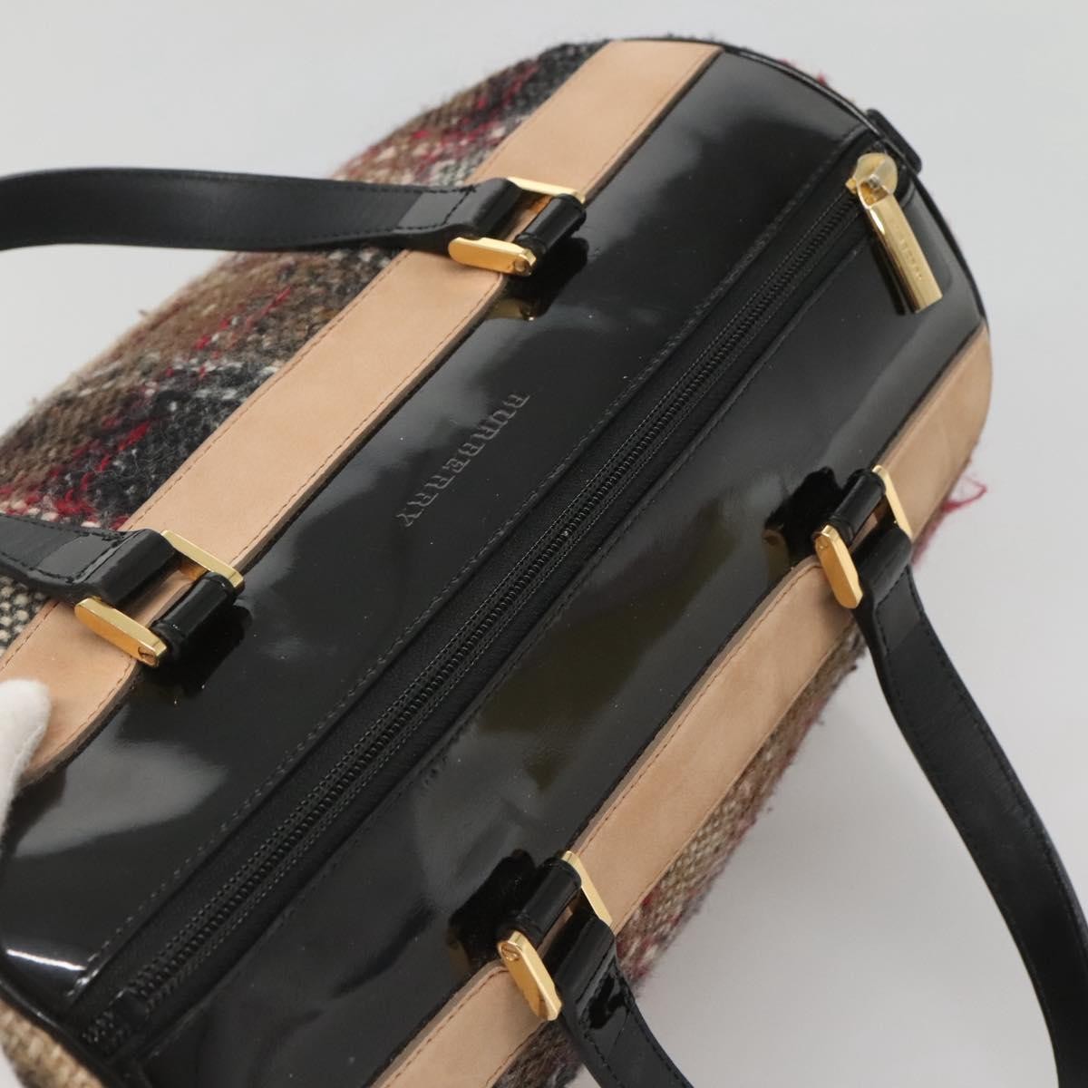 Burberry Nova Check Handbag Wool, BEIGE, WOOL, Handbag