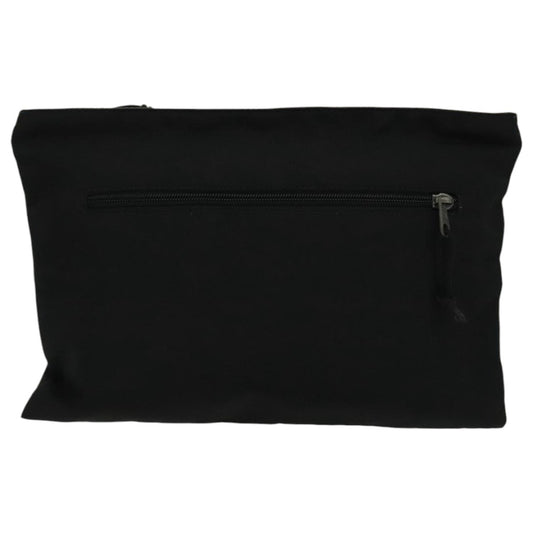 Balenciaga Logo Pouch Canvas, BLACK, CANVAS, Clutche & pouche