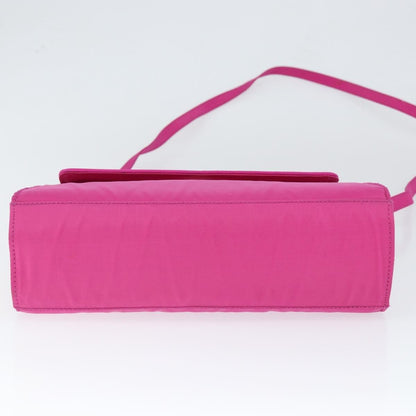 Fendi Top Handle Flap Bag Nylon, PINK, NYLON, Handbag