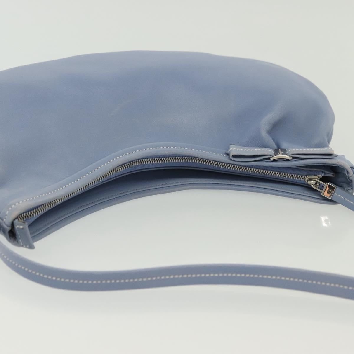 Salvatore Ferragamo Vala Shoulder Bag Leather, BLUE, LEATHER, Shoulder bag