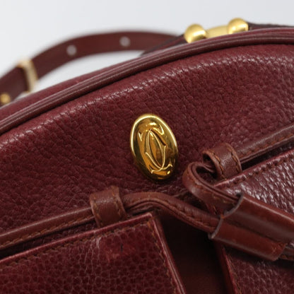 cartier Tasseled Must de Cartier Crossbody Bag Leather, BURGUNDY, LEATHER, Shoulder bag