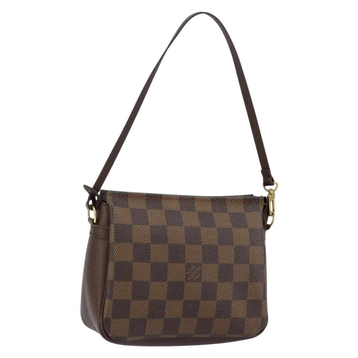 Louis Vuitton Trousse Make Up Bag Damier, BROWN, CANVAS, Clutche & pouche