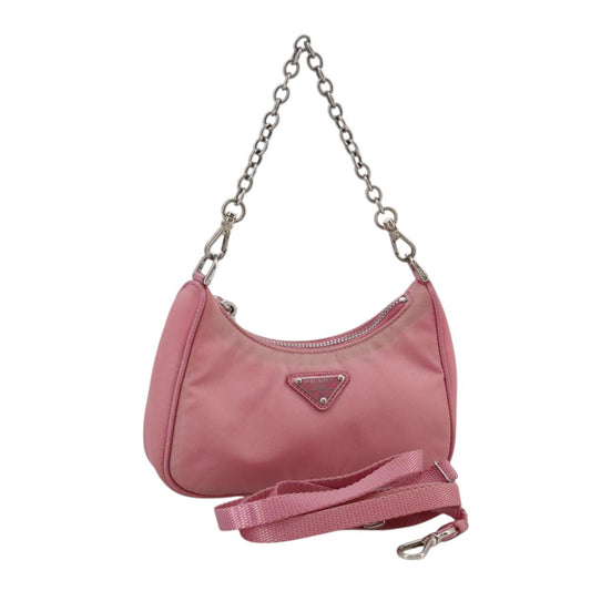Prada Re-Edition Shoulder Bag Tessuto, PINK, NYLON, Shoulder bag