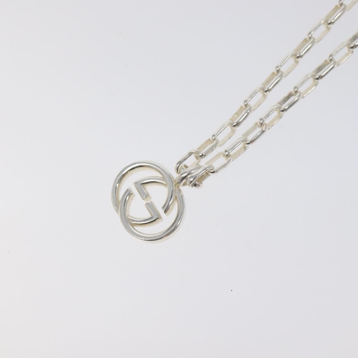 Gucci Interlocking G Pendant Necklace Sterling Silver, SILVER, SILVER, Necklace