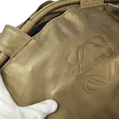 Loewe Anagram Logo Nappa Aire Hand Bag Leather, GOLD, LEATHER, Handbag