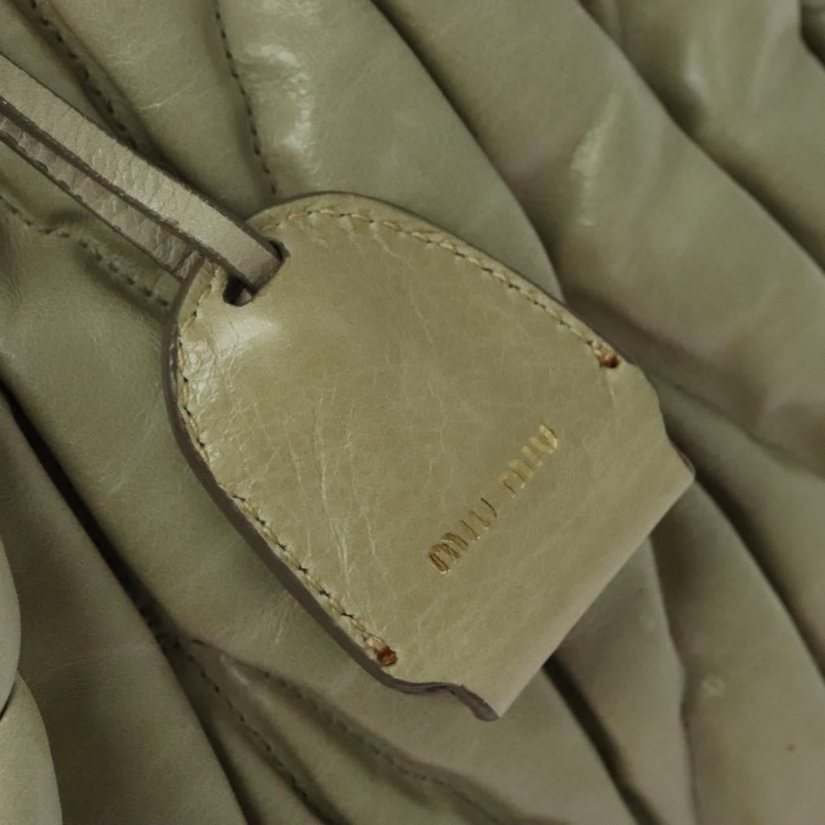 Miu Miu Coffer Convertible Satchel Leather, BEIGE, LEATHER, Handbag