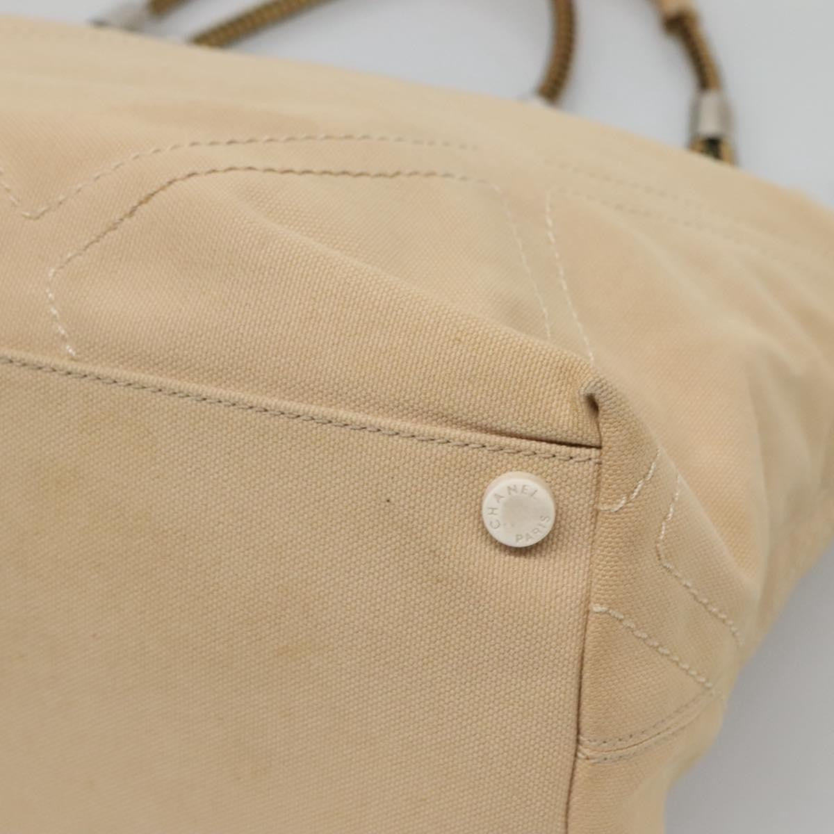 Chanel Vintage Cruise Line No.5 Tote Quilted Canvas, BEIGE, CANVAS, Tote bag