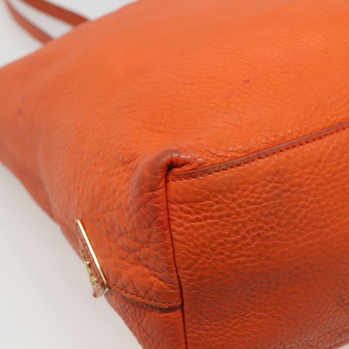 Prada Vintage Tote Leather, Orange, Leather, Tote Bag