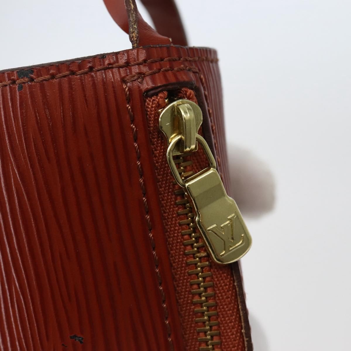 Louis Vuitton Soufflot Pochette Epi Leather, BROWN, LEATHER, Clutche & pouche