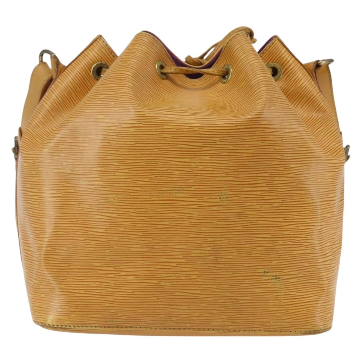 Louis Vuitton Petit Noe Handbag Epi Leather, YELLOW, LEATHER, Shoulder bag