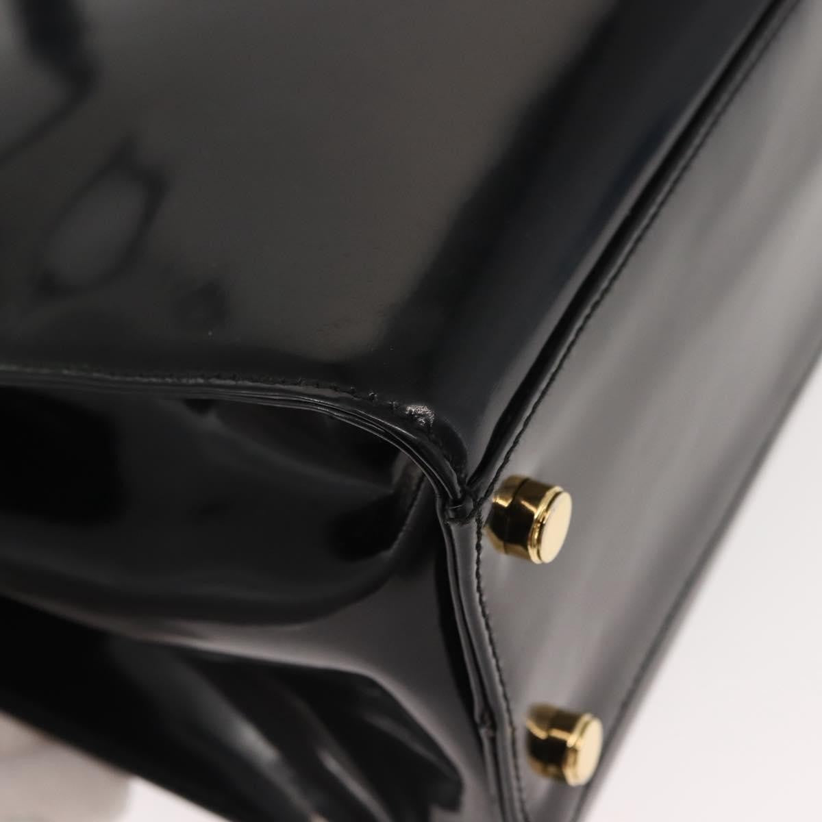 Salvatore Ferragamo Gancini Tote Patent leather, BLACK, PATENT_LEATHER, Tote bag