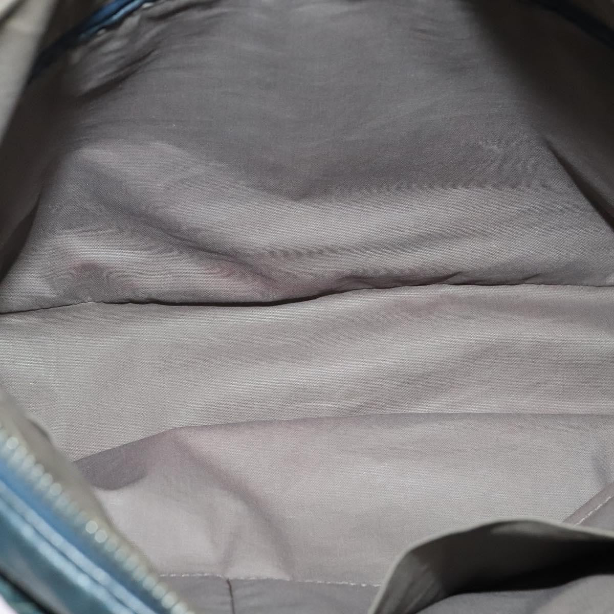 Bottega Veneta Flat Messenger Bag Intrecciato Nappa, BLUE, LEATHER, Shoulder bag