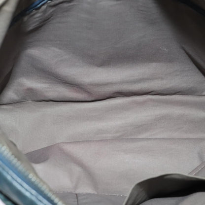 Bottega Veneta Flat Messenger Bag Intrecciato Nappa, BLUE, LEATHER, Shoulder bag