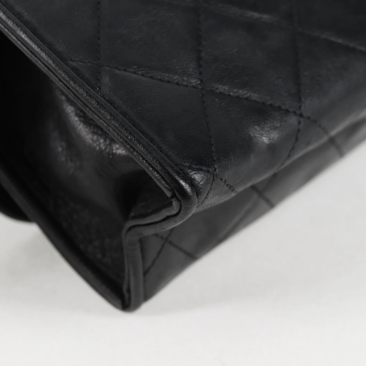 Chanel Vintage Tassel Flap Bag Leather, BLACK, LEATHER, Handbag