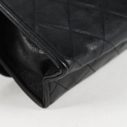 Chanel Vintage Tassel Flap Bag Leather, BLACK, LEATHER, Handbag