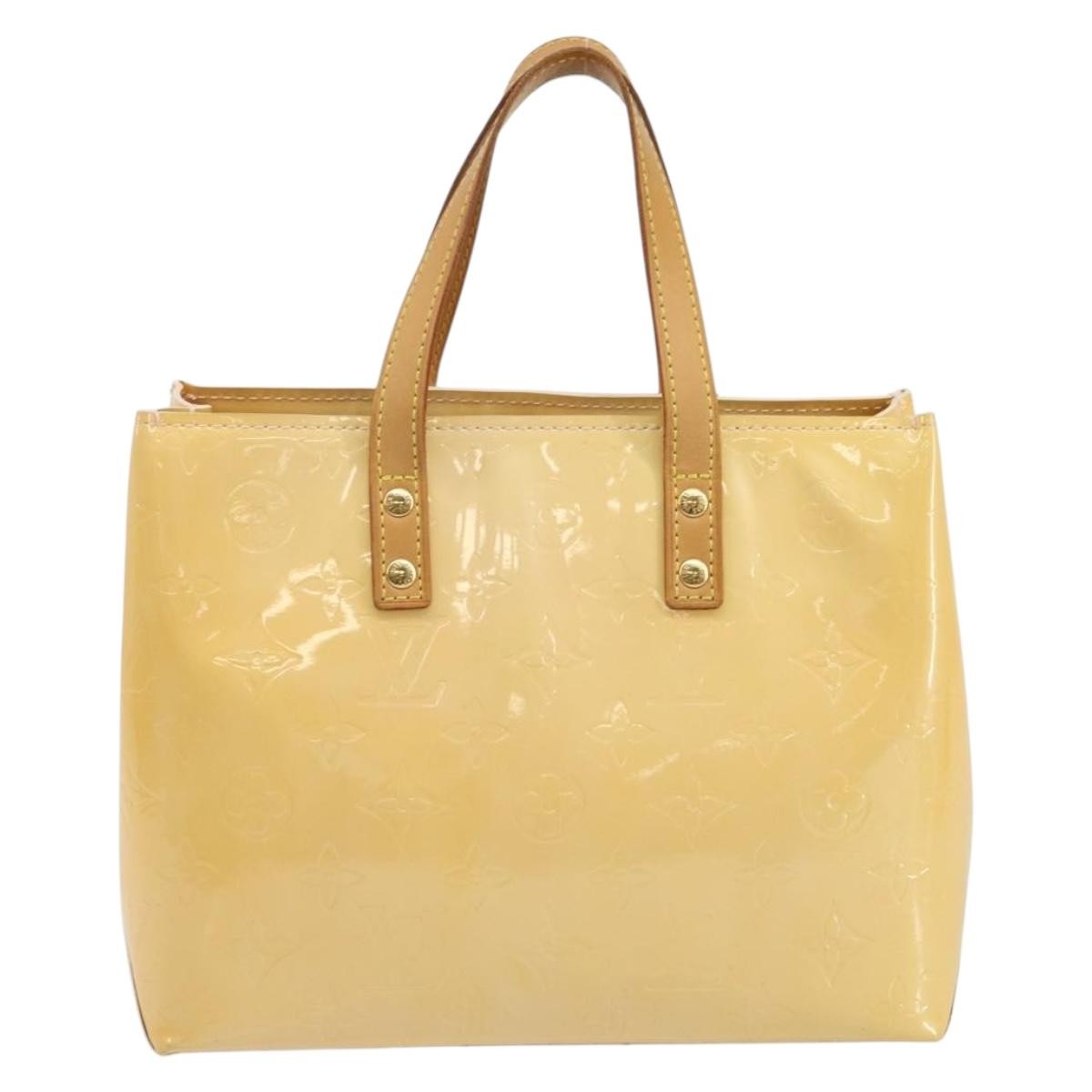 Louis Vuitton Reade Handbag Monogram Vernis, YELLOW, PATENT_LEATHER, Handbag