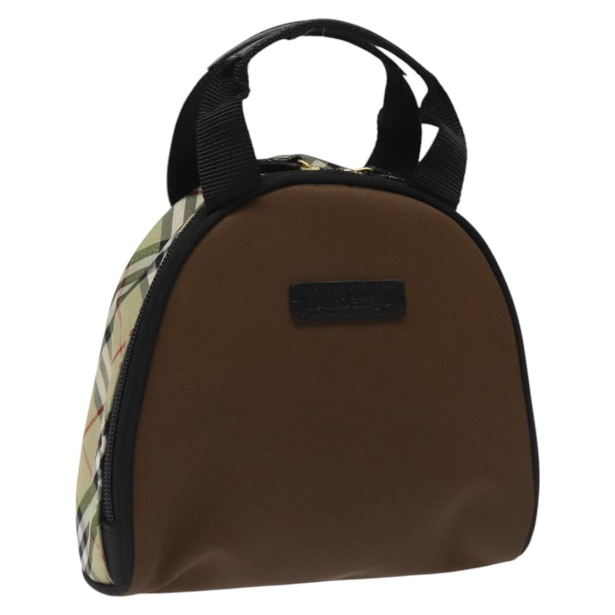 Burberry Nova Check Handbag Nylon, BROWN, NYLON, Handbag