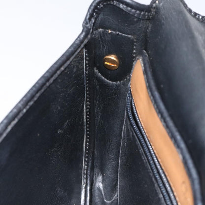 Christian Dior Vintage CD Flap Shoulder Bag Leather, BLACK, LEATHER, Shoulder bag