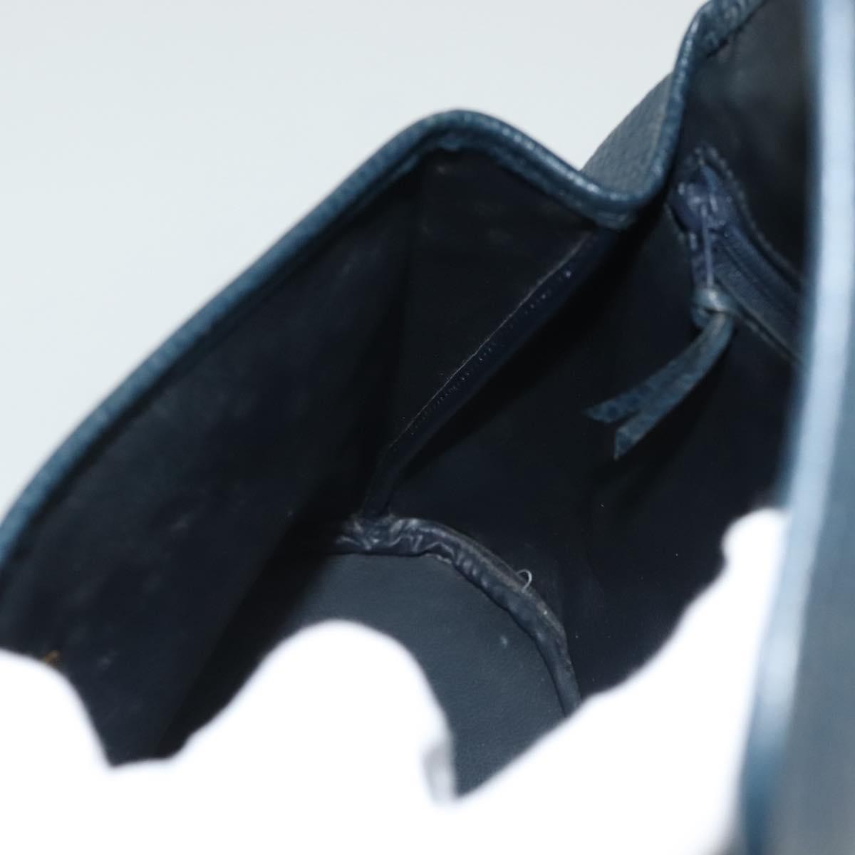 Christian Dior Vintage Handbag Leather, NAVY, LEATHER, Handbag