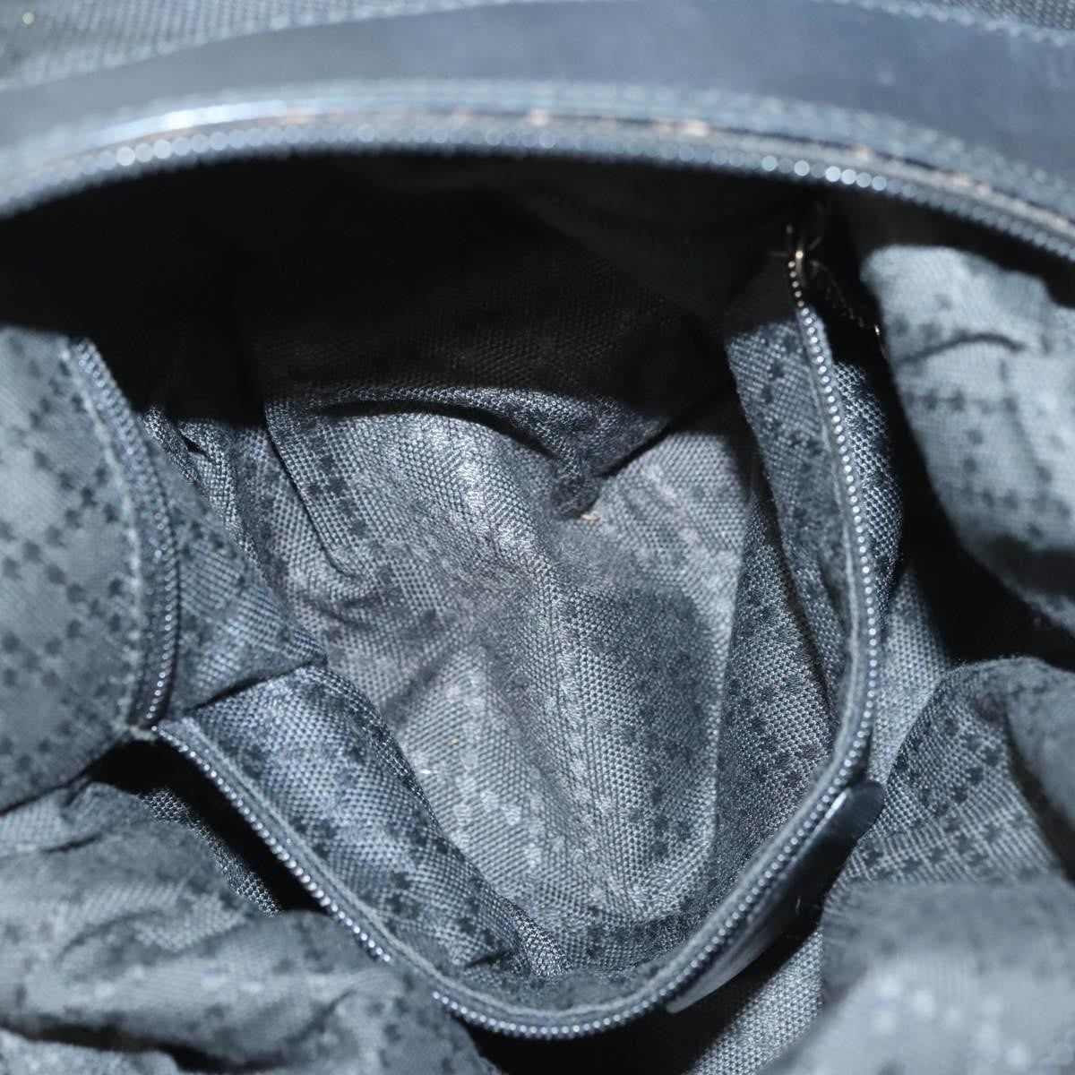 Gucci Vintage Bamboo Handle Bag Nylon, BLACK, NYLON, Handbag