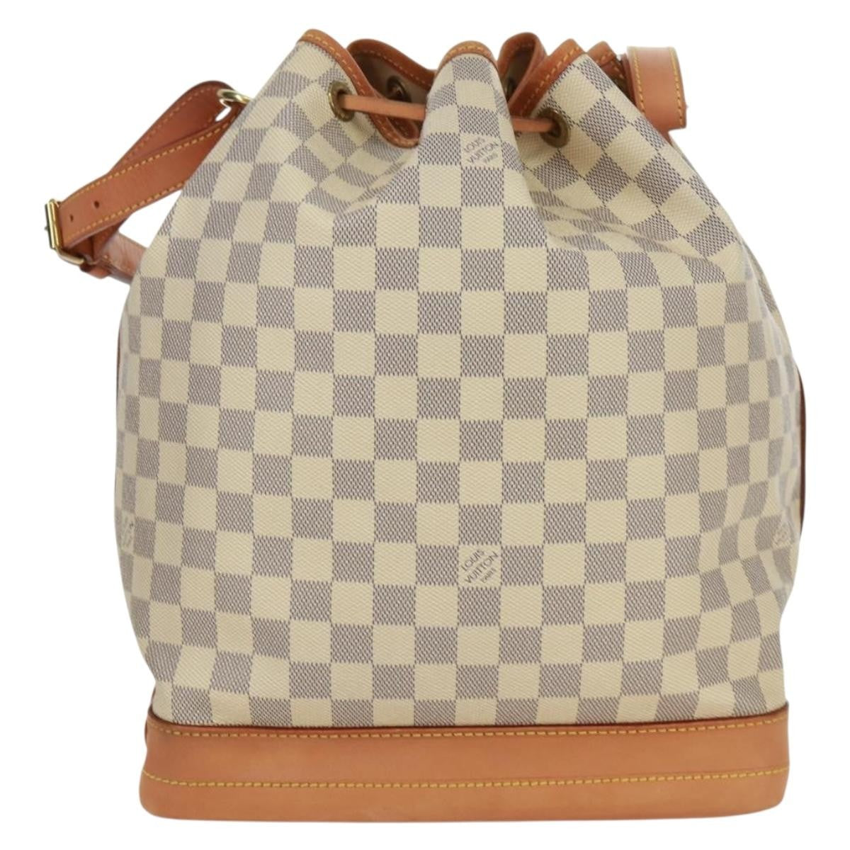 Louis Vuitton Noe Handbag Damier, Beige, Canvas, Shoulder Bag