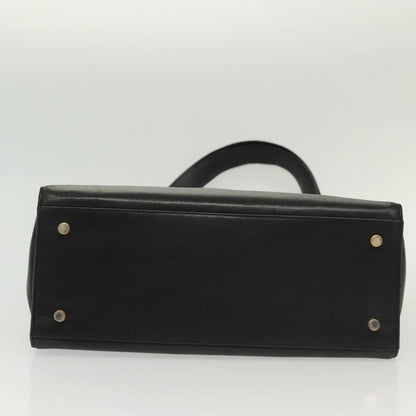 Salvatore Ferragamo Gancini Shoulder Bag Leather, BLACK, LEATHER, Shoulder bag