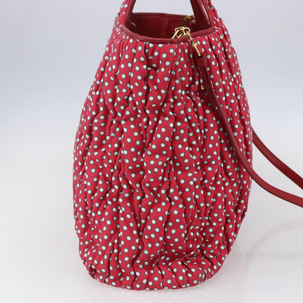 Miu Miu Shopper Tote Matelasse canvas, RED, CANVAS, Tote bag