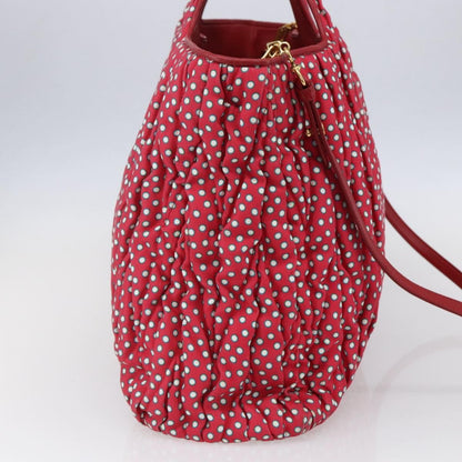 Miu Miu Shopper Tote Matelasse canvas, RED, CANVAS, Tote bag