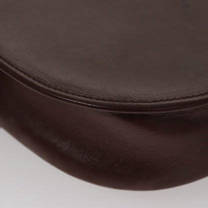 Christian Dior Vintage Trotter Shoulder Bag Embroidered Diorissimo Canvas, BURGUNDY, LEATHER, Shoulder bag