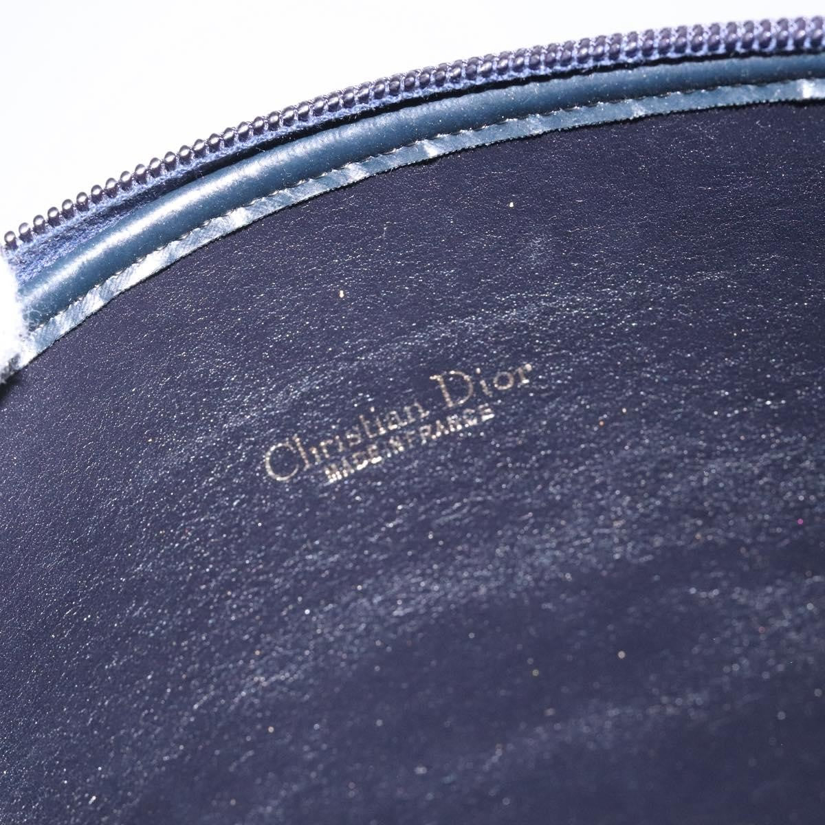 Christian Dior Vintage Trotter Shoulder Bag Canvas, NAVY, CANVAS, Shoulder bag